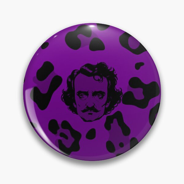 Item preview, purple halloween Edgar Allan Poe leopard print designed and sold by Gossip Rag.