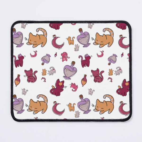 Artikelvorschau, Pattern Luminoso con Gattini Stregati e Pozioni – Kawaii-Grafik auf weißem Hintergrund⁠ entworfen und verkauft von Gioxoxx18.