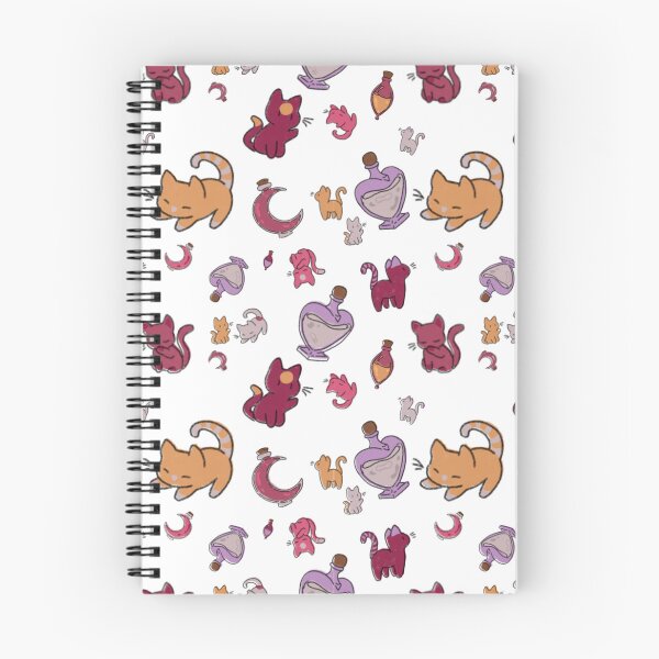 Item preview, Pattern Luminoso con Gattini Stregati e Pozioni - Grafica Kawaii su Sfondo Bianco⁠ designed and sold by Gioxoxx18.