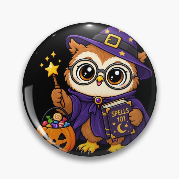 Item preview, Kawaii Halloween School Owl Witch designed and sold by CreationbyVona.