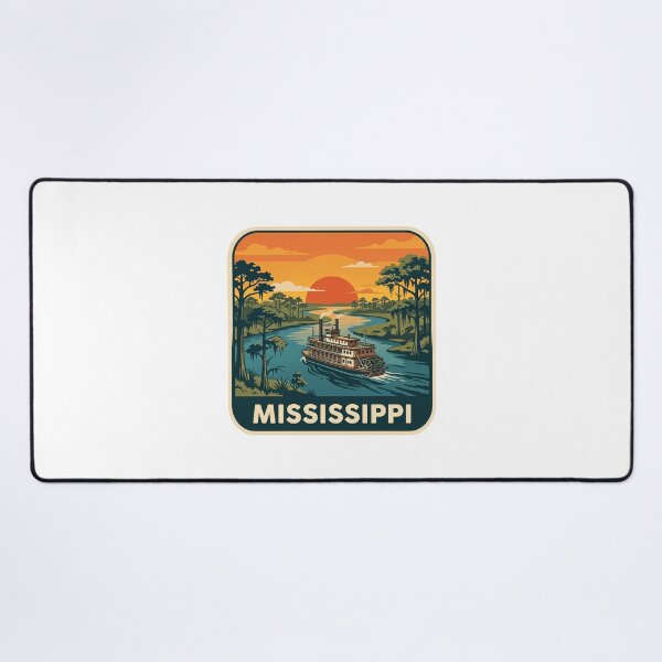 Item preview, Vintage Mississippi River Steamboat Retro Travel Graphic designed and sold by Paper Drip.