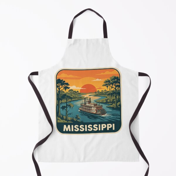 Item preview, Vintage Mississippi River Steamboat Retro Travel Graphic designed and sold by Paper Drip.