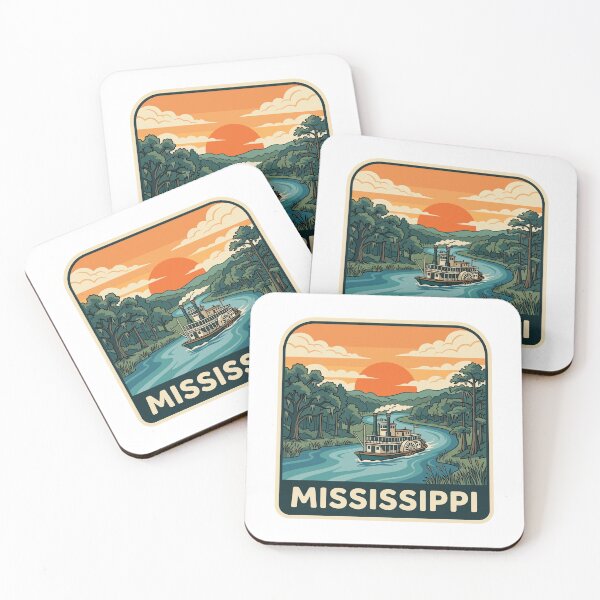 Item preview, Vintage Mississippi River Steamboat Retro Travel Graphic designed and sold by Paper Drip.