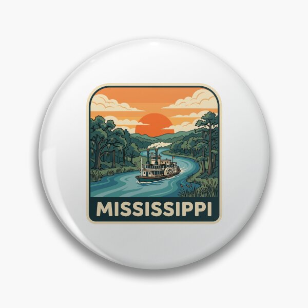 Item preview, Vintage Mississippi River Steamboat Retro Travel Graphic designed and sold by Paper Drip.