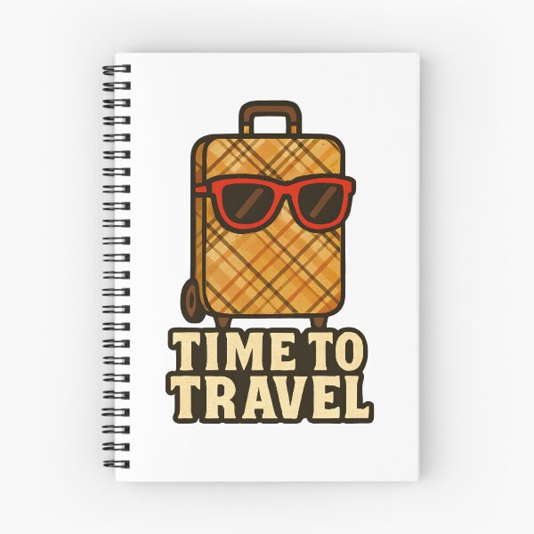 Item preview, Time To Travel Funny Retro Suitcase Sunglasses Vacation Tourism Holiday Humor designed and sold by Photo-Sphere101.