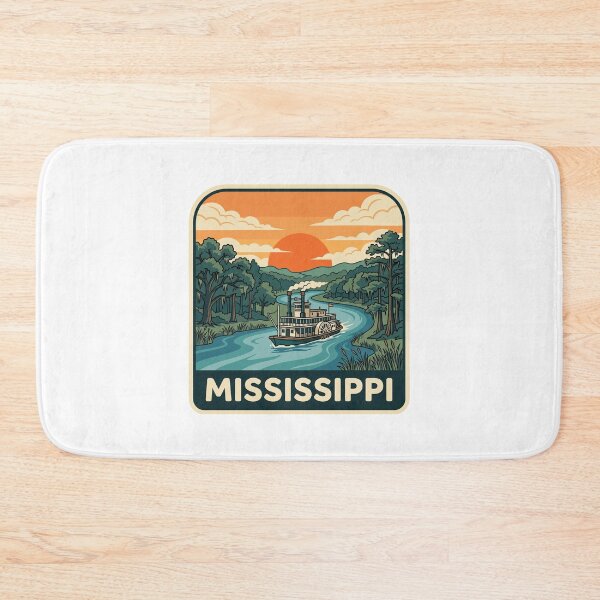 Item preview, Vintage Mississippi River Steamboat Retro Travel Graphic designed and sold by Paper Drip.