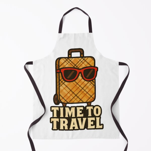 Item preview, Time To Travel Funny Retro Suitcase Sunglasses Vacation Tourism Holiday Humor designed and sold by Photo-Sphere101.