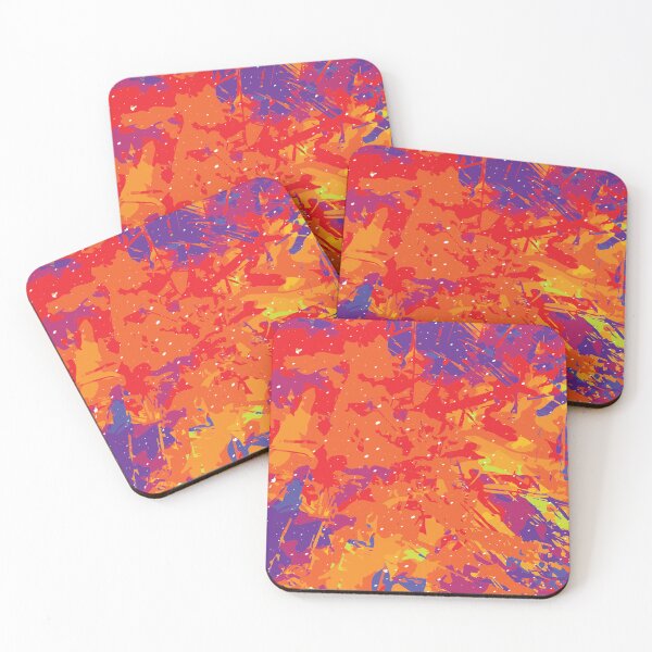 Item preview,  Vibrant Neon Paint Splatter Abstract Expressionist Pattern designed and sold by ImStickerHappy.