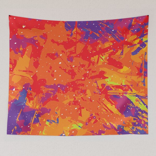 Item preview,  Vibrant Neon Paint Splatter Abstract Expressionist Pattern designed and sold by ImStickerHappy.