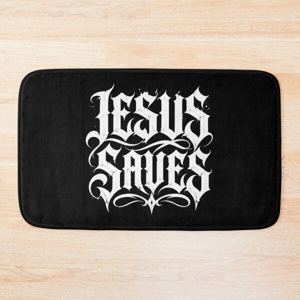 Item preview, Jesus Saves Matthew 1:21 Bold Christian Text Tee designed and sold by PureGritFaith.