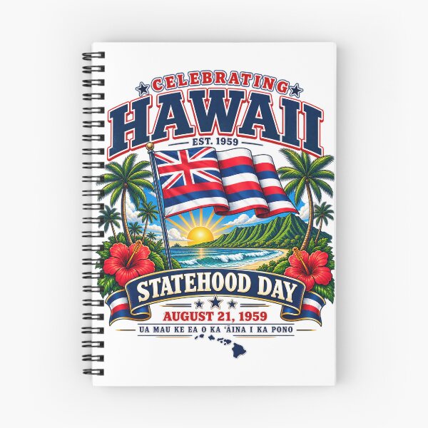 Item preview, Vintage Hawaii Statehood Day 1959 | Aloha Hawaiian Flag Tropical Retro Design designed and sold by Cellara91.