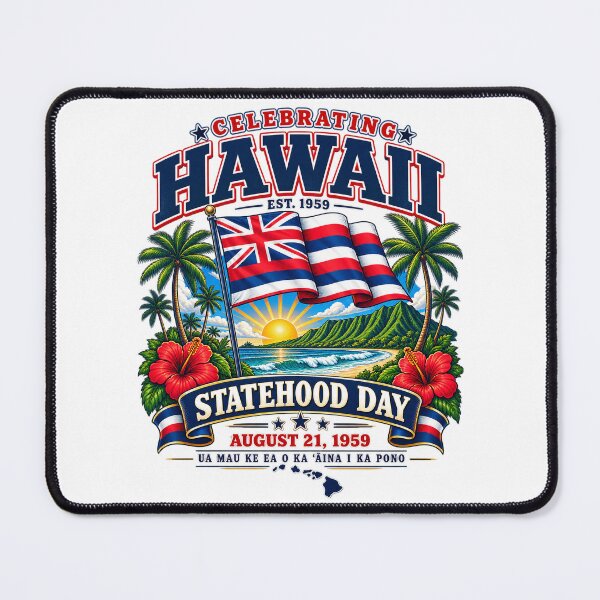 Item preview, Vintage Hawaii Statehood Day 1959 | Aloha Hawaiian Flag Tropical Retro Design designed and sold by Cellara91.