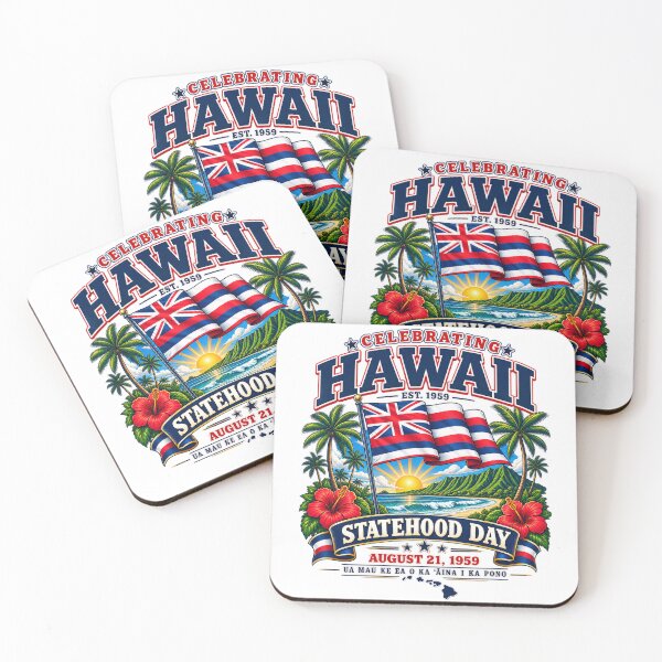 Item preview, Vintage Hawaii Statehood Day 1959 | Aloha Hawaiian Flag Tropical Retro Design designed and sold by Cellara91.