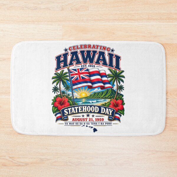 Item preview, Vintage Hawaii Statehood Day 1959 | Aloha Hawaiian Flag Tropical Retro Design designed and sold by Cellara91.