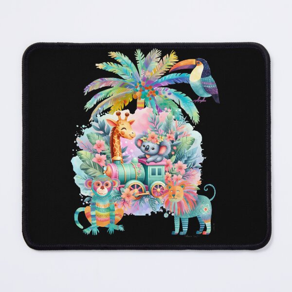 Item preview, Whimsical Jungle Train Cute Safari Animals designed and sold by Szpaku desart .