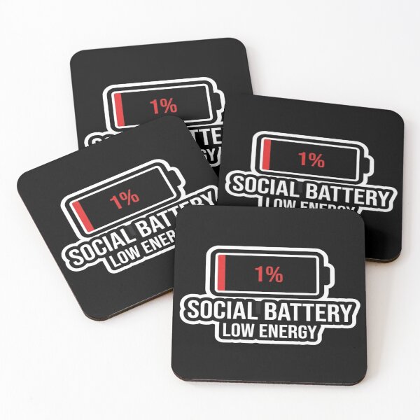 Item preview, Social Battery 1 Percent Low Energy Introvert Meme designed and sold by LumiCraft12.
