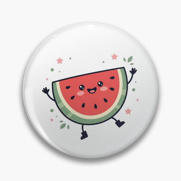 Item preview, Cute Kawaii Watermelon Heart Illustration designed and sold by ajamzbox.