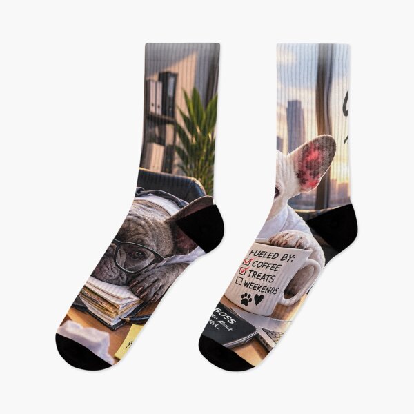 Item preview, Funny French Bulldog 9 to 5 Office Burnout - Monday Again designed and sold by FrenchiesMoneyEaters.