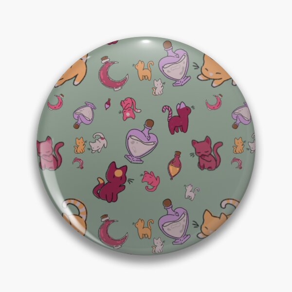 Item preview, Pattern Gattini e Pozioni – Edizione Bosco Magico Verde Salvia⁠ designed and sold by Gioxoxx18.