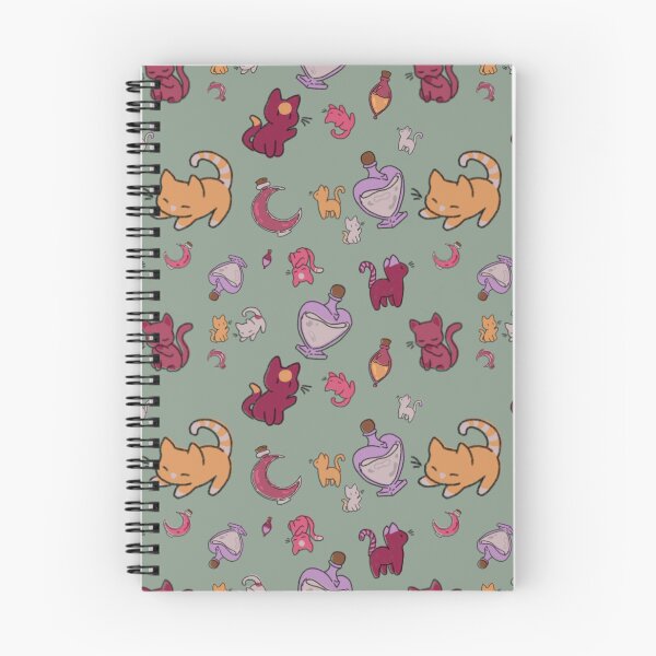 Item preview, Pattern Gattini e Pozioni – Edizione Bosco Magico Verde Salvia⁠ designed and sold by Gioxoxx18.