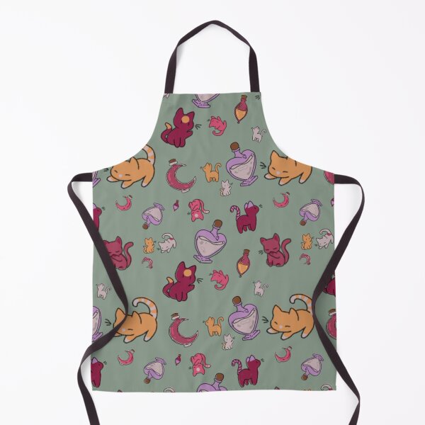 Item preview, Pattern Gattini e Pozioni – Edizione Bosco Magico Verde Salvia designed and sold by Gioxoxx18.