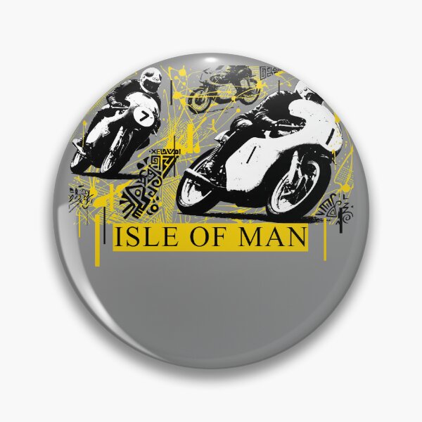 Item preview, Isle of Man TT Abstract Yellow Splatter Motorcycle Racing designed and sold by KiwiRider.