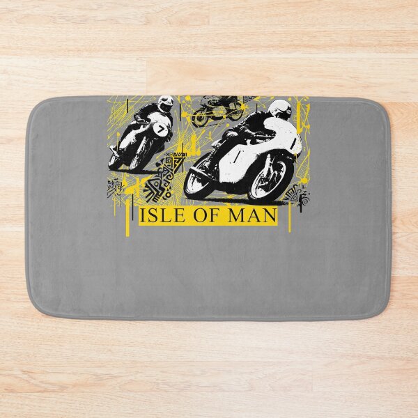 Item preview, Isle of Man TT Abstract Yellow Splatter Motorcycle Racing designed and sold by KiwiRider.