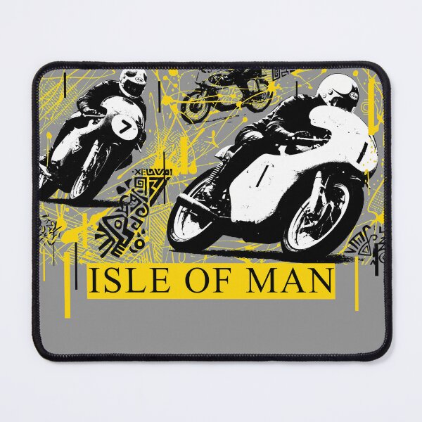 Item preview, Isle of Man TT Abstract Yellow Splatter Motorcycle Racing designed and sold by KiwiRider.