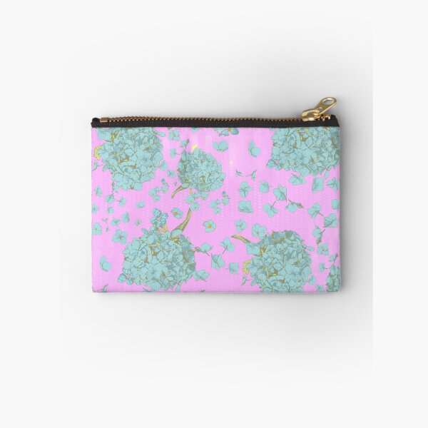 Item preview, Pattern - Hand-drawn Cyan on Pink Hydrangea designed and sold by Eejee-SK.