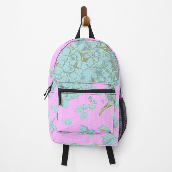Item preview, Pattern - Hand-drawn Cyan on Pink Hydrangea designed and sold by Eejee-SK.