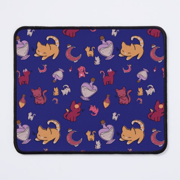 Item preview, Gattini Magici in Notturna – Pattern su Fondo Blu Profondo designed and sold by Gioxoxx18.