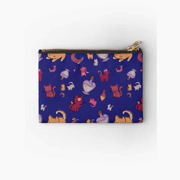 Item preview, Gattini Magici in Notturna – Pattern su Fondo Blu Profondo designed and sold by Gioxoxx18.