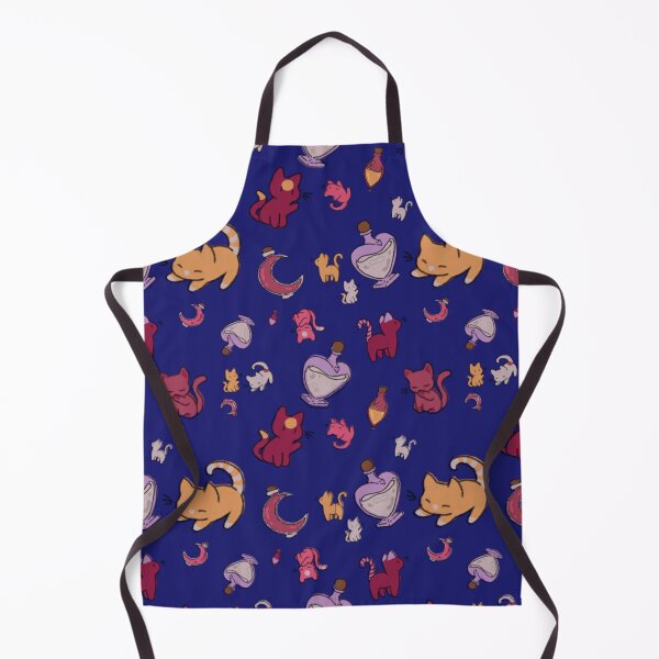 Item preview, Gattini Magici in Notturna – Pattern su Fondo Blu Profondo designed and sold by Gioxoxx18.