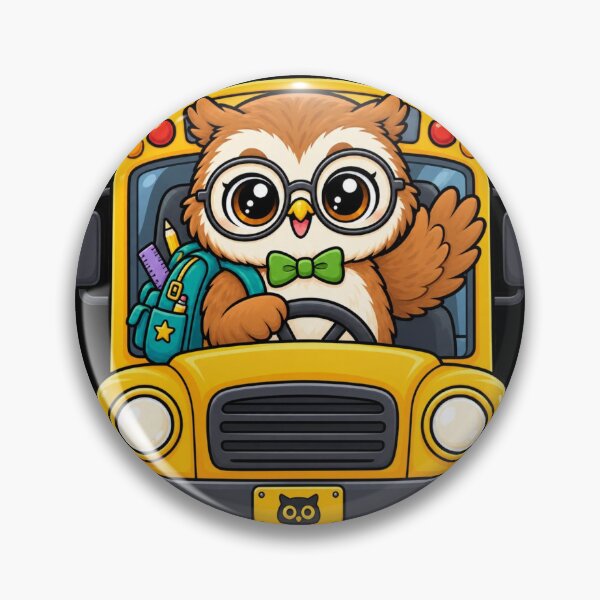 Item preview, Cute Kawaii Owl School Bus Back to School designed and sold by CreationbyVona.