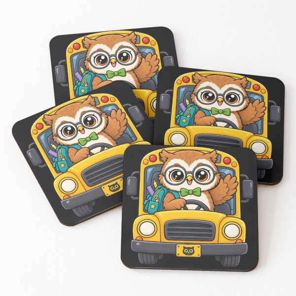 Item preview, Cute Kawaii Owl School Bus Back to School designed and sold by CreationbyVona.