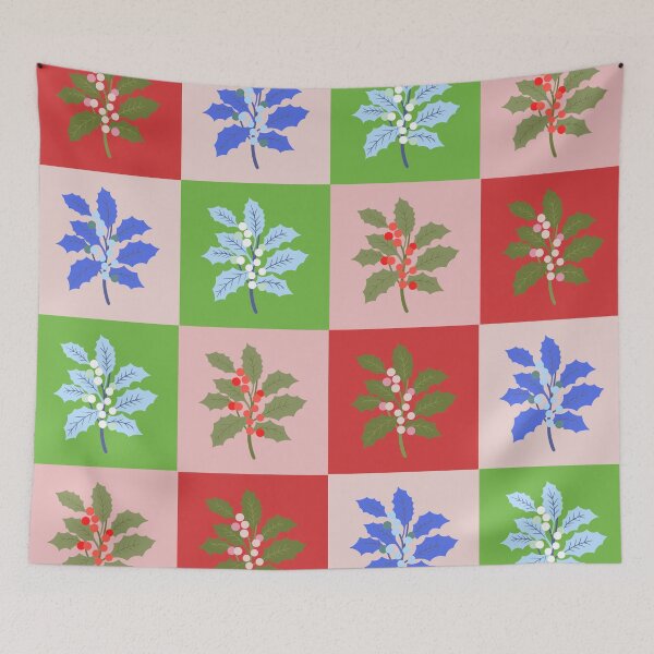 Item preview, Christmas holly pattern designed and sold by BritishDelights.