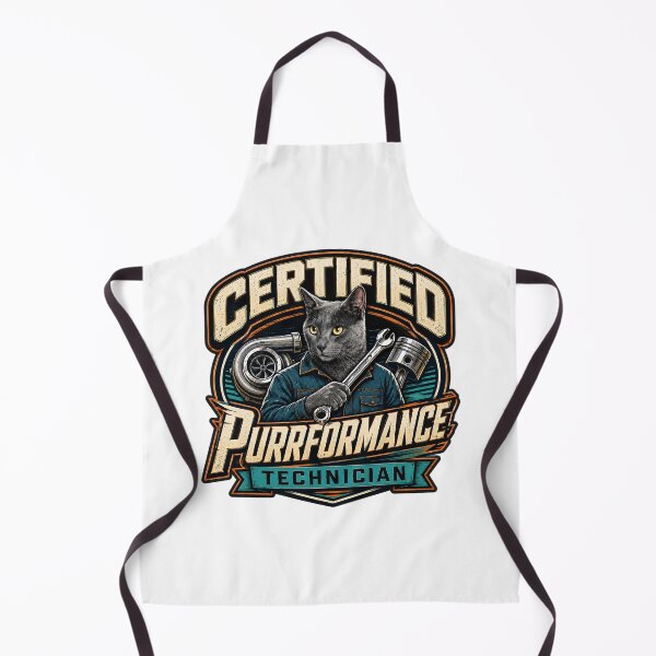 Item preview, Certified Purrformance Technician Funny Mechanic Cat designed and sold by FZ Designs.