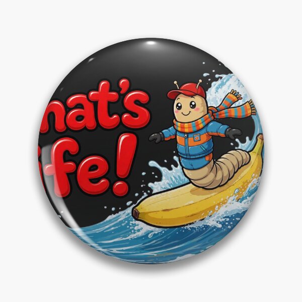 Item preview, That's Life! Surfing Worm On Banana - Funny Surf Design designed and sold by Surviving Monday Club.