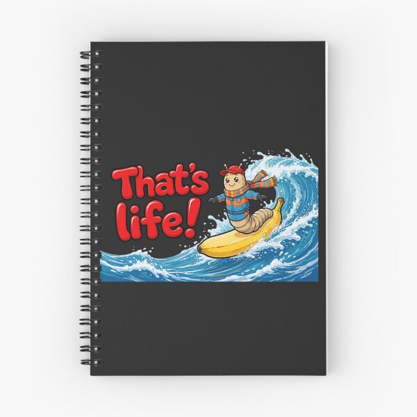 Item preview, That's Life! Surfing Worm On Banana - Funny Surf Design designed and sold by Surviving Monday Club.