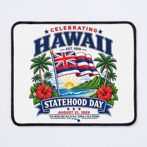 Item preview, Vintage Hawaii Statehood Day 1959 | Aloha Hawaiian Flag Tropical Retro Design designed and sold by Cellara91.