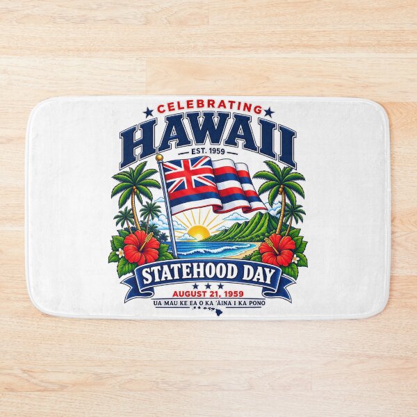 Item preview, Vintage Hawaii Statehood Day 1959 | Aloha Hawaiian Flag Tropical Retro Design designed and sold by Cellara91.