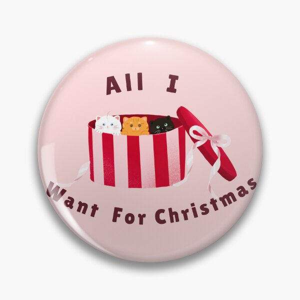 Item preview, All i want for christmas cute kitten themed gift box designed and sold by SolaceCatDesigns.