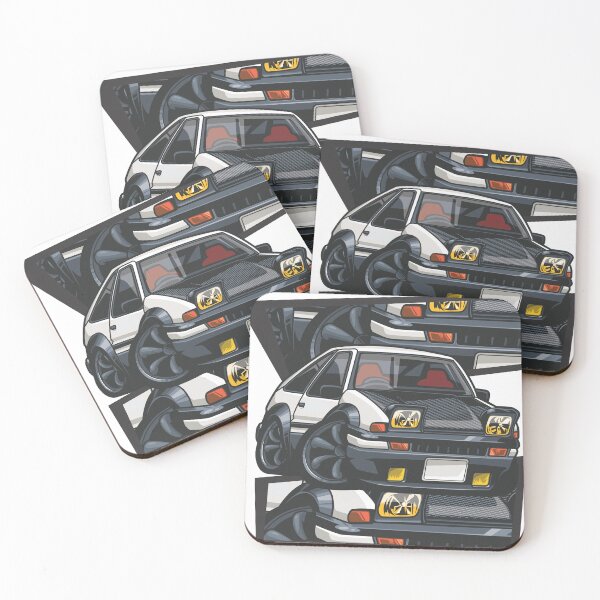Item preview, Cartoon JDM AE86 Trueno Drift Car Graphic Sticker Art designed and sold by ImStickerHappy.