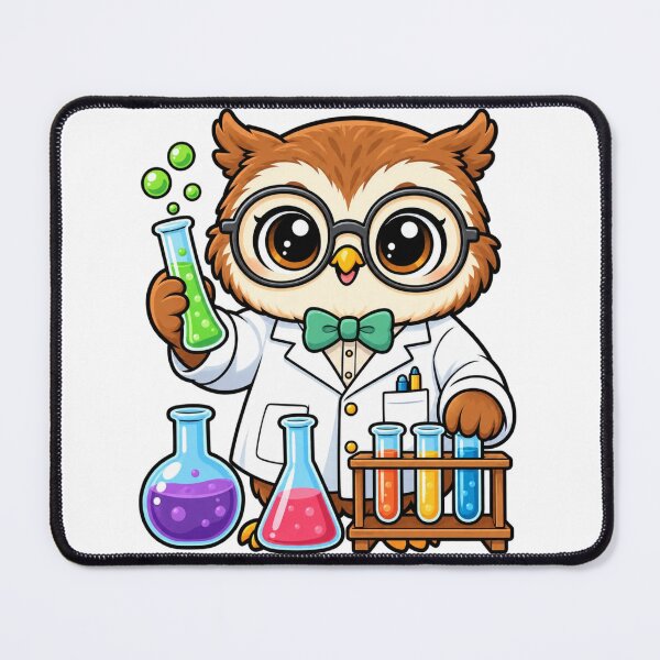 Item preview, Cute Kawaii Owl Scientist School Science designed and sold by CreationbyVona.