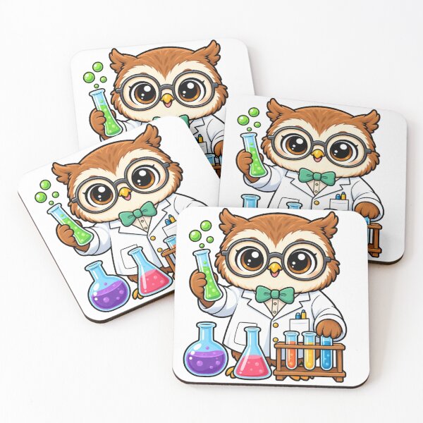 Item preview, Cute Kawaii Owl Scientist School Science designed and sold by CreationbyVona.
