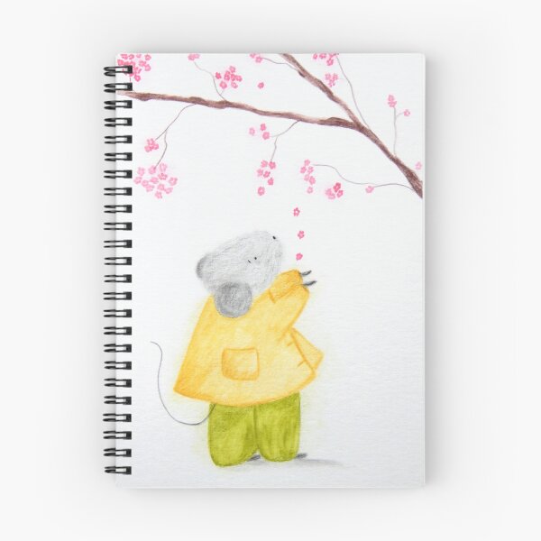Item preview, Mouse Catching Falling Cherry Blossoms | Sakura Character Drawing designed and sold by AngelaMarieArt.