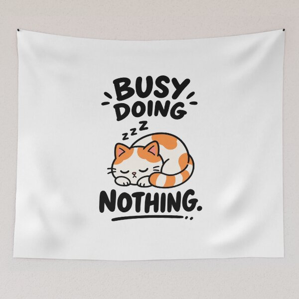 Item preview, Sleeping Calico Cat Adorable Ginger Kitten Curled Up designed and sold by MewMade.