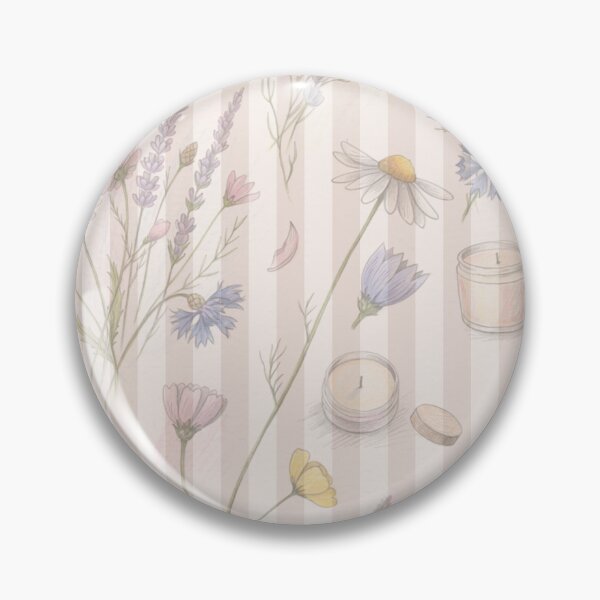 Item preview, Pastel Floral & Candle Pattern — Beige Stripes designed and sold by NNhu.