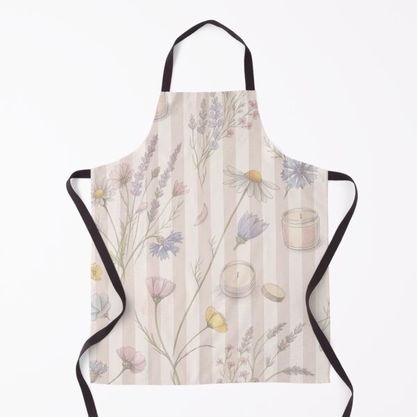 Item preview, Pastel Floral & Candle Pattern — Beige Stripes designed and sold by NNhu.