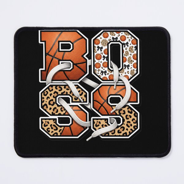 Item preview, Retro Basketball Leopard Print Varsity Number Bow Design designed and sold by ArcaneArtistry.